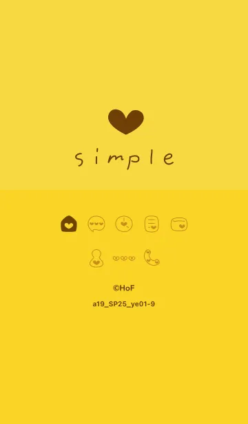 [LINE着せ替え] a19.25_イエロー1-9の画像1