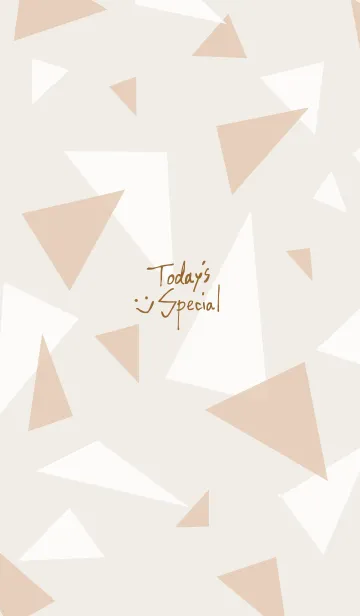 [LINE着せ替え] 三角2色 スマイル ベージュ8の画像1