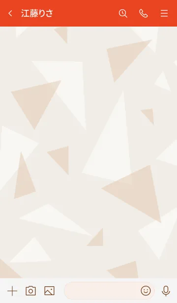 [LINE着せ替え] 三角2色 スマイル ベージュ8の画像3