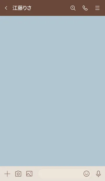 [LINE着せ替え] 2色スマイル ブラウン&ブルー2の画像3