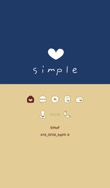 [LINE着せ替え] A19.26_ベージュ5-9の画像1