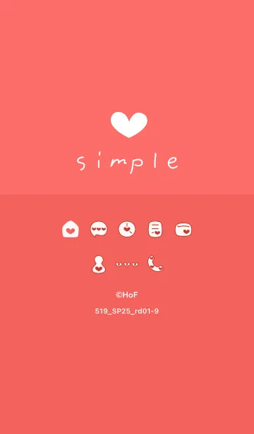 [LINE着せ替え] 519.25_レッド1-9の画像1