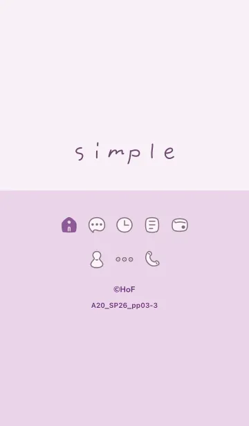 [LINE着せ替え] A20.26_パープル3-3の画像1