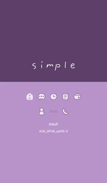[LINE着せ替え] A20.26_パープル5-3の画像1