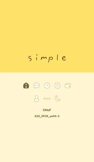 [LINE着せ替え] A20.26_イエロー4-3の画像1