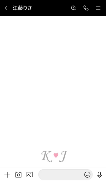 [LINE着せ替え] Love Initial K&J イニシャル 2の画像3