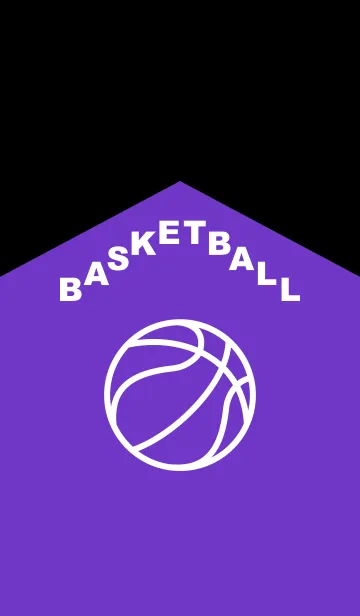 [LINE着せ替え] バスケットボール <パープル/ブラック>の画像1