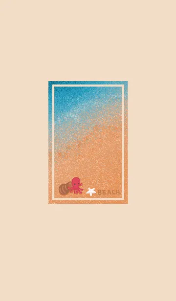 [LINE着せ替え] 癒しの砂浜と一匹のタコの画像1
