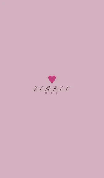 [LINE着せ替え] -DUSKY PINK BROWN SIMPLE HEART- 45の画像1