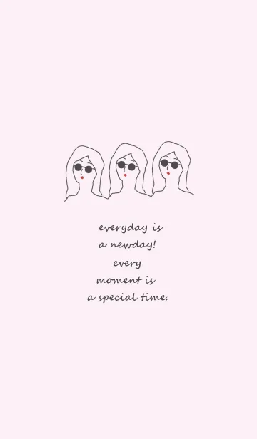 [LINE着せ替え] everyday is a newday (lightpink)の画像1