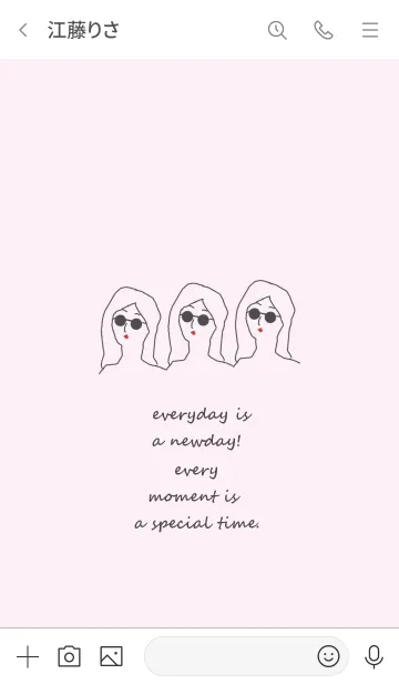 [LINE着せ替え] everyday is a newday (lightpink)の画像3