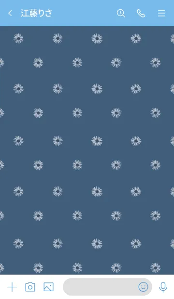 [LINE着せ替え] SIMPLE FLOWER - デイジー / ダブブルーの画像3