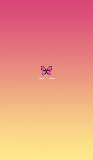 [LINE着せ替え] SIMPLE BUTTERFLY - 赤 / 黄 -の画像1