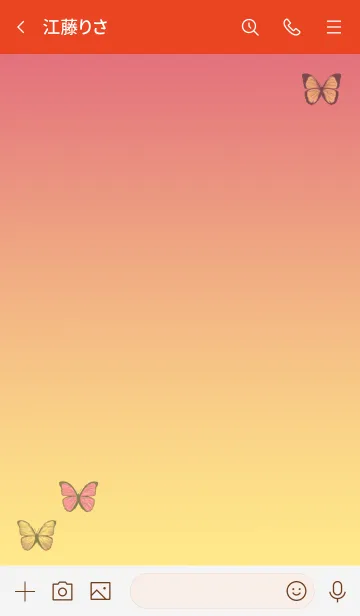 [LINE着せ替え] SIMPLE BUTTERFLY - 赤 / 黄 -の画像3
