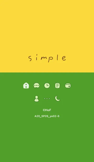 [LINE着せ替え] A20.26_イエロー2-6の画像1