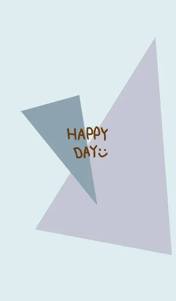 [LINE着せ替え] おしゃれ三色三角ブルー3の画像1