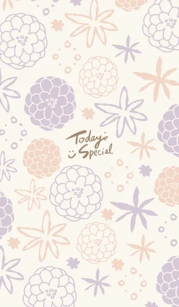 [LINE着せ替え] 手書きのお花 ほんわか16の画像1