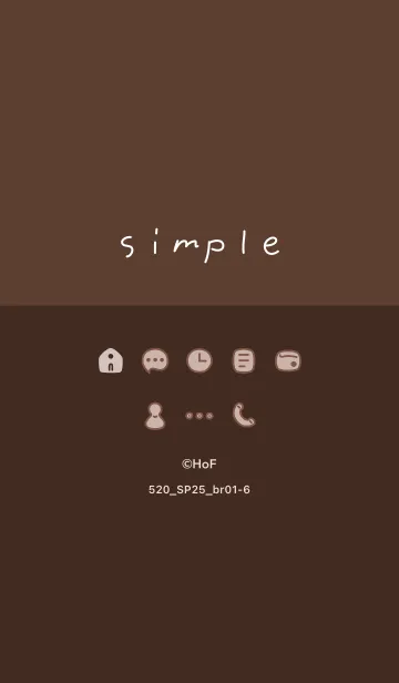 [LINE着せ替え] 520.25_ブラウン1-6の画像1