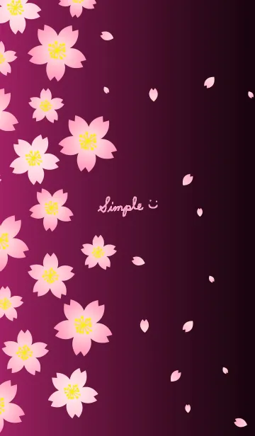 [LINE着せ替え] シンプル桜ピンクグラデーション29の画像1