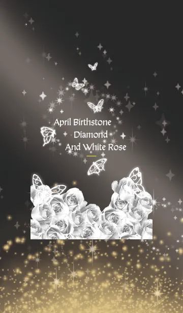 [LINE着せ替え] 黒と黄色 : 4月のダイヤモンドと蝶の画像1