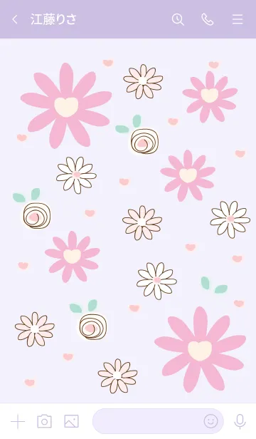[LINE着せ替え] Purple flowers 7 :)の画像3
