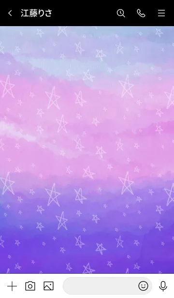 [LINE着せ替え] グラデーション星スマイル6の画像3