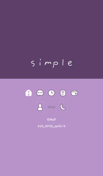 [LINE着せ替え] A20.26_パープル5-9の画像1
