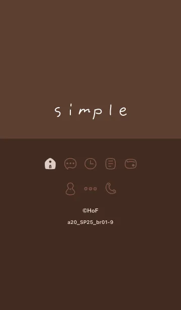 [LINE着せ替え] a20.25_ブラウン1-9の画像1