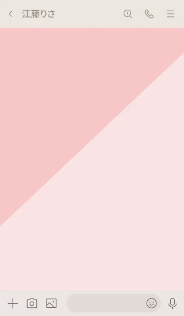 [LINE着せ替え] 2色半分 ピンクの画像3