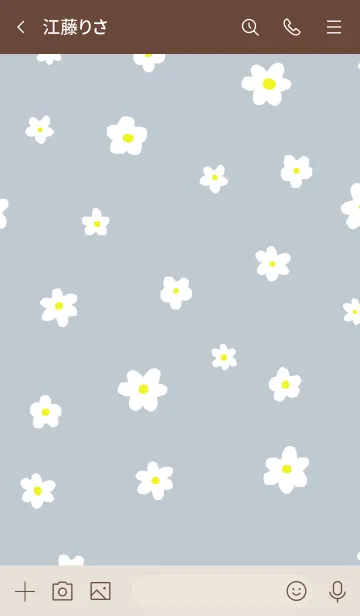 [LINE着せ替え] flower pattern /kusumi blueの画像3