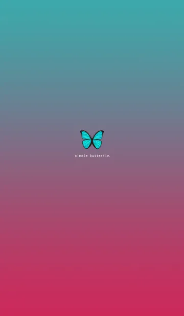 [LINE着せ替え] SIMPLE BUTTERFLY - 赤 / 青緑の画像1