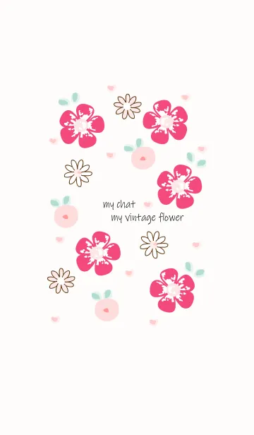 [LINE着せ替え] vintage flowers theme 6の画像1