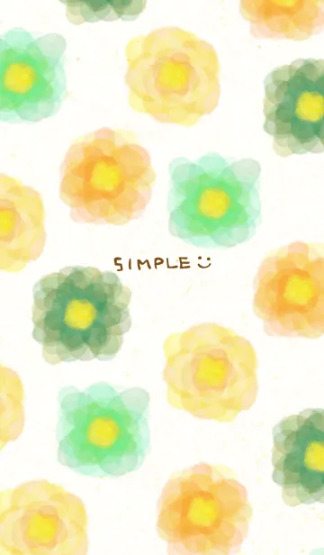 [LINE着せ替え] 水彩カラフルお花12の画像1