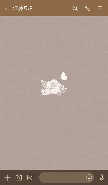 [LINE着せ替え] 薔薇の刺繍♬ブラウンの画像3