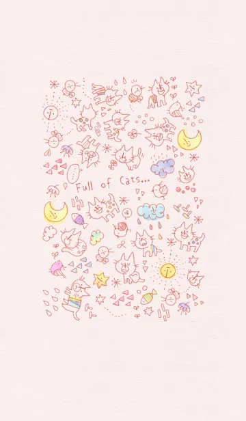 [LINE着せ替え] ねこがいっぱい＊ピンクの画像1