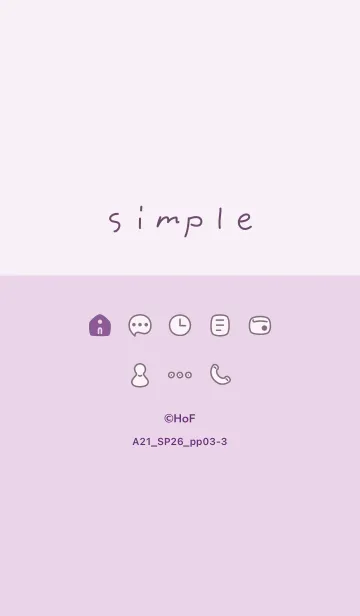 [LINE着せ替え] A21.26_パープル3-3の画像1