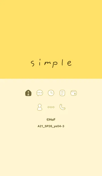 [LINE着せ替え] A21.26_イエロー4-3の画像1