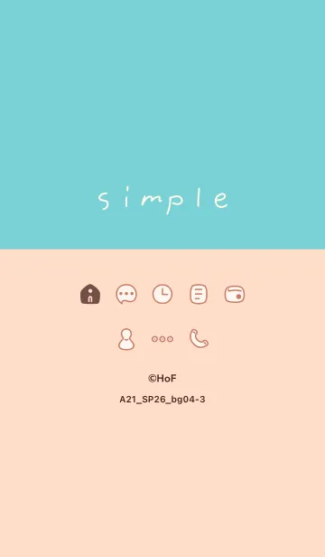 [LINE着せ替え] A21.26_ベージュ4-3の画像1