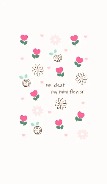 [LINE着せ替え] Minimal pink flowers :)の画像1