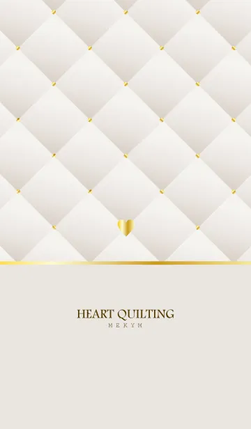 [LINE着せ替え] HEART QUILTING -PINK BEIGE- 11の画像1