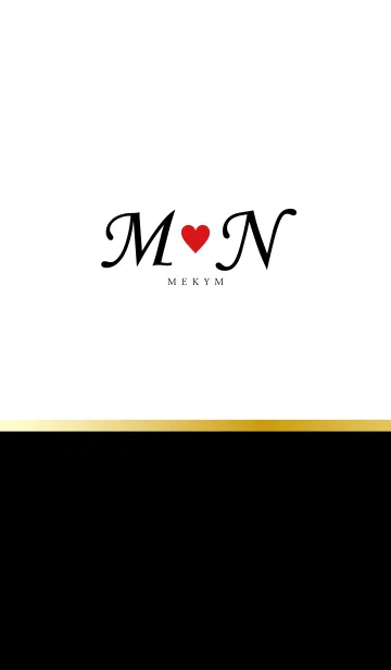[LINE着せ替え] Love Initial M&N イニシャル 3の画像1