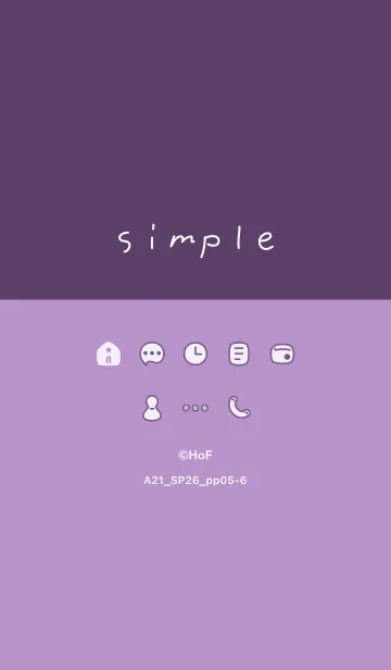 [LINE着せ替え] A21.26_パープル5-6の画像1