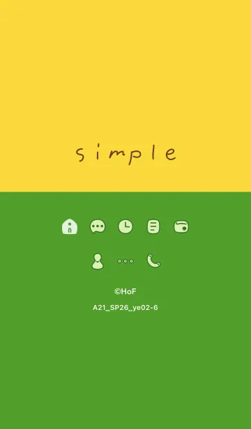 [LINE着せ替え] A21.26_イエロー2-6の画像1