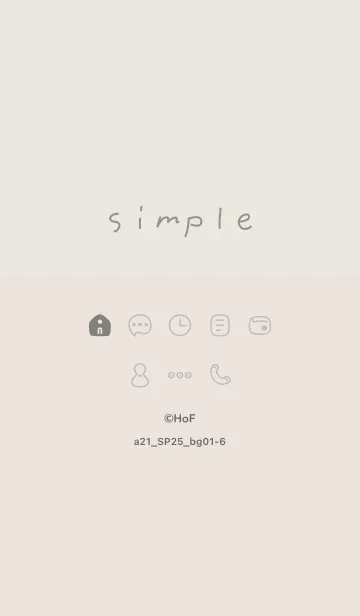 [LINE着せ替え] a21.25_ベージュ1-6の画像1