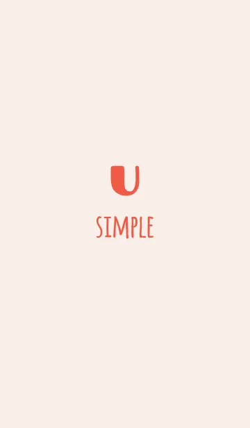 シンプルイニシャル-U＊レッドの着せ替えメイン画像