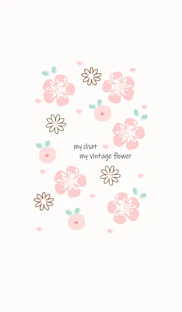 [LINE着せ替え] My chat my vintage flower 60の画像1