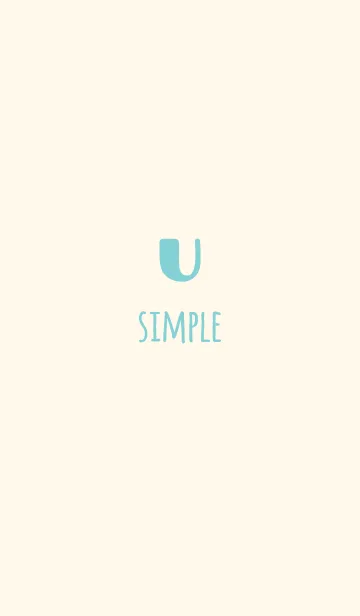 シンプルイニシャル-U＊ピンクグリーンのLINE着せ替え