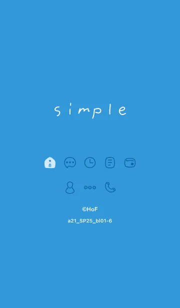 [LINE着せ替え] a21.25_ブルー1-6の画像1