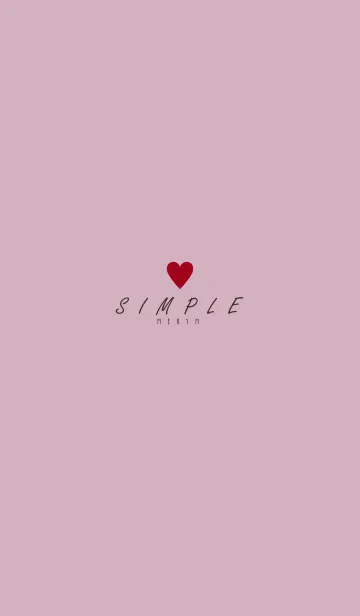 [LINE着せ替え] -DUSKY PINK BROWN SIMPLE HEART- 47の画像1