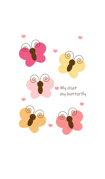 [LINE着せ替え] Little colorful butterrfly 5の画像1